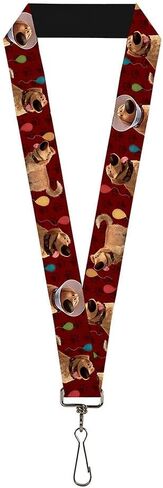 Buckle Down Lanyard-1.0-Dug 4-Poses/Balloons/paw Print Reds in Saudi Arabia