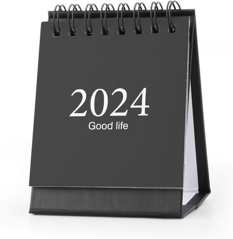تقويم مكتب صغير، من أغسطس 2023 إلى ديسمبر 2024، تقويم مكتبي صغير، جدول يومي صغير، تقويم مكتبي صغير، ربط بسلك مزدوج مع ملصقات للرجال والنساء والمكتب والفصول الدراسية (أسود) in Saudi Arabia