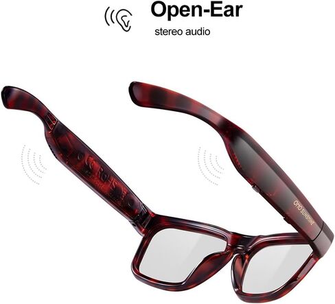 OhO Smart Glasses,Safety Glasses with Bluetooth Speaker,Indoor/Outdoor UV Protection and Voice Control,Unisex(Blue Light Lens) in Saudi Arabia