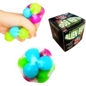 Squishy Flashing Alien Egg Glow in The Dark Stress Ball - Anti Stress Sensory Ball and Concentration
