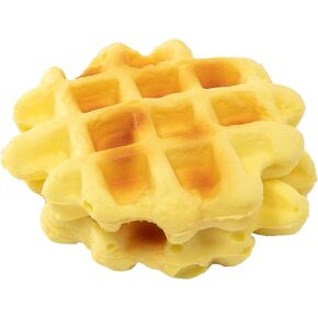 Delightful Bread Squishies - Double Waffle - Realistic Slow Rising Fidget Toy, Scented Stress Relief, Birthday Gift & Fun Restaurant Decor, Safe PU Material for Endless Squeezable Joy!