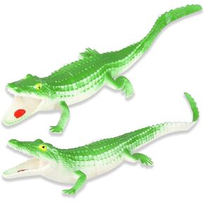 ArtCreativity Vinyl Alligator Toys for Kids, Set of 2, Animal Figurines, 11" Long Alligator Toys for Pretend Play and Wildlife Decorations, Gifts & Favors for Safari or Zoo Birthday Party