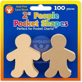 Hygloss Products People Paper Cut Outs Culturally Diverse Family, Cardstock, 2" Mini, 100 ct, 2-Inch, Assorted