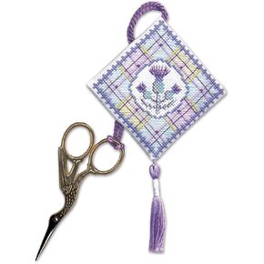 Scissor Keep Cross Stitch Kit - Tartan Thistles