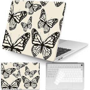 Seorsok متوافق مع حافظة MacBook Air 13 بوصة 2020 2019 2018 إصدار A1932 A2179 M1 A2337 ومعرف اللمس، حافظة صلبة من البلاستيك الناعم وغطاء لوحة مفاتيح شفاف، Dream Bling Star، أسود