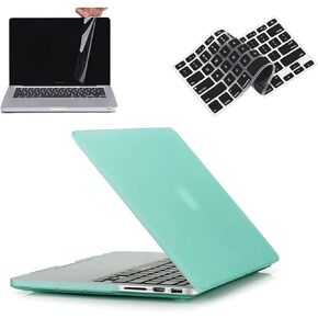 Ruban Case for MacBook Pro Retina 13 inch (Models: A1502 & A1425) (Older Version Release 2015 - end 2012) Keyboard Cover with Screen Protector (Black)