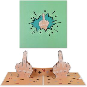 DS. DISTINCTIVE STYLE Funny Birthday Cards Middle Finger Pop Up Card Gag Gifts for Adults
