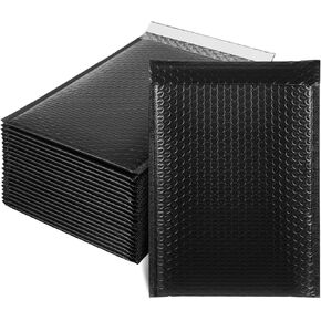 50 Pcs Black Bubble Mailers 8.7X11.8 Bubble Mailers Strong Adhesion Self Sealing Padded Shipping Mailing Envelopes For Small Business Packaging Clothes And Makeup Supplies