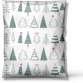 Christmas Poly Mailers 10x13 Holiday Supplies for Small Business Boutique Shipping Envelope for Clothing Cute Designer Shipping Bags - 100 Pack Festive Forest