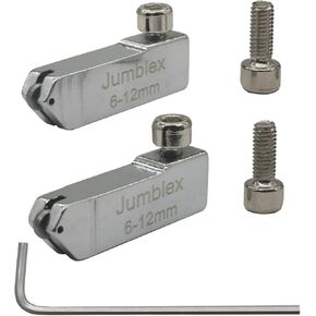 Jumblex 2 Pcs Glass Cutter Replacement Head, 6-12mm T Glass Cutting Tool Kit, Tungsten Carbide Blade Wheels for Replacement Pencil Cutter Pistol Grip Oil Fed Glass Cutter (Silver)
