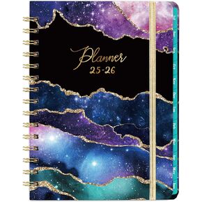 2025-2026 Planner - Academic Weekly & Monthly Planner 2025-2026, JULY 2025- JUNE 2026, 6.4" x 8.5", Academic 2025-2026 Planner with 12 Monthly Tabs, Back Pocket, Elastic Closure