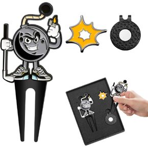 Golf Divot Tool with Hat Clip Set, Personlized Magnetic Ball Marker with Divot Tool Set, Premium Golf Gifts for Men Women Golfers, Golf Accessories Kit