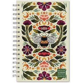 2025 Weekly & Monthly Planner, 16-Month Engagement Calendar: September 2024 - December 2025, 6" x 9" - Mushroom Delight