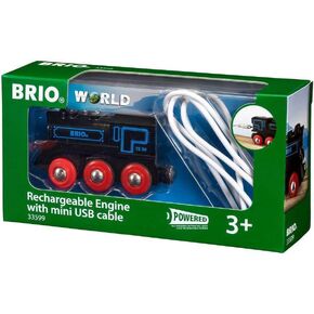 BRIO World - 33599 Rechargeable Engine | Battery-Powered Toy Train for Kids Aged 3+