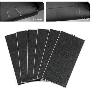 Acxico 6 Pieces of Self-Adhesive Sheep Leather Repair Patch for Car Seat Cover Sofa Handbag