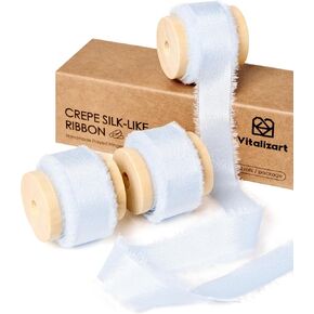 شريط أحمر من Vitalizart وجه مزدوج شريط من الساتان الحريري مقاس 5/8 بوصة من الحرير الكريب مثل هامش متوتر يدويًا لتغليف هدايا عيد الميلاد وباقات الزفاف وديكور العطلات 15 ياردة أحمر بورجوندي in Kuwait