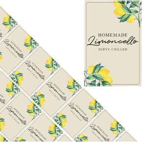 Limoncello Labels - 14 Round 2" Limoncello Labels for Bottles, Limoncello Bottle Labels, Limoncello Stickers Labels for Limoncello Bottles (Round Circle)