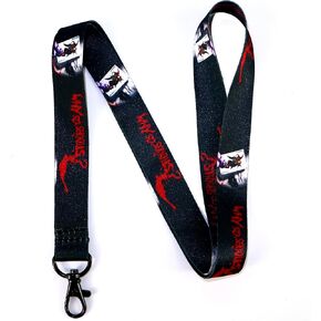 EASTEX The Joker Why So Serious Lanyard Keychain - Joker Comic Books ID Lanyard for Keys Badge Fob - ID Holder Keychain for Batman The Dark Knight Movie Fan - Nerd Gifts for Men Women Comic Book Lover