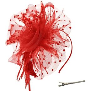 Fascinators Hats 20s 50s Pillbox Hat Cocktail Tea Party Headwear for Women Girls