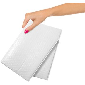 White Poly Bubble Mailers, 4 x 7 Inch. Pack of 25 Padded Envelopes Self Seal. Plastic Bubble Envelopes. Waterproof Shipping Bags for Small Business. Padded Shipping Envelopes for Packing