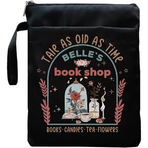 Tale As Old As Time Belle's Book Coffee Book Lover Book Sleeve, Book Covers with Zipper, Book Lovers, Book Pouch Kindle Protector, Gifts for Women Teacher Librarian Bookworm Bookish (White-C, Large) in Saudi Arabia