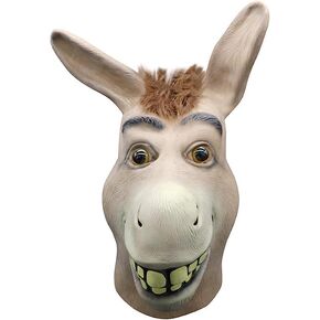 Halloween Shrek Donkey Mask Scary Horse Animal Head Mask Donkey Costume Halloween Party Cosplay Masquerade Prop