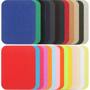 cobee 26 Packs Iron on Patches for Clothing, HTV Heat Transfer Vinyl Sheets, Repair Fabric Patches for Jeans and Clothings Repair
