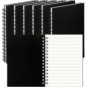 6 Pack Weatherproof Spiral Notebook 4" x 6" Small Pocket Notepads Stone Paper Waterproof Spiral Note Pads Pocket Size with Lined Pages For Outdoor Office College Activities