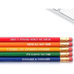 Fresh Prints of CT Alice in Wonderland - Inspirational Pencils Engraved With Funny And Motivational Sayings For School And The Office