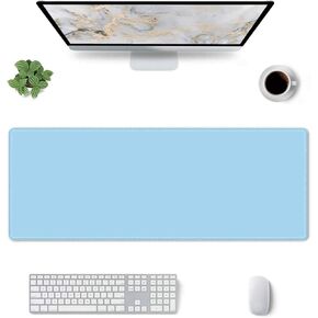 Sage Green Mouse Pad Large XXL Mousepad with Non-Slip Rubber Stitched Edges Long Full Desk Mat for Laptop Gaming Office Work, 31.5 X 12 X 0.12 in