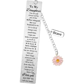 Daughter Bookmark Inspirational Gifts for Daughter Birthday Gifts Christmas Stocking Stuffers Gifts for Daughter Gifts Encouragement Sunflower Gifts Back to School Gifts First Day of School Gifts