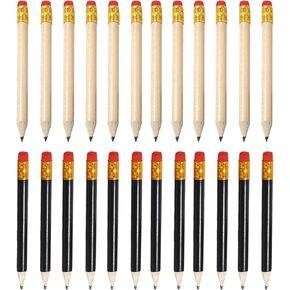 Golf Pencils Bulk,Pre Sharpened Pencils, Mini mall Pencils,Baby Shower Pencils Bridal Shower Pencils Half Pencils(24Pcs)