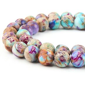 Natural African Green Jade Beads for Jewelry Making - Stone Beads Gemstone Beads for Bracelets, 10mm Crystal Beads Round Loose Beads(34-37pcs, 10mm, African Green Jade)