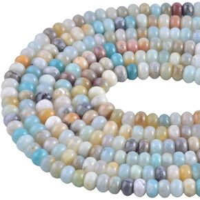 Rondelle Beads Natural Stone Beads for Jewelry Making 5x8mm 1 Strand 15.5inch Lentil Spacer Beads Rondelle Gemstone Beads Semi-Precious Stone Beads for Bracelet Necklace Crafts Mix Colors