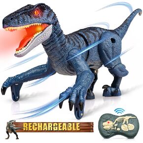 Hot Bee Dinosaur Toys for Kids 3-5-7, Remote Control Dinosaur Toys for 3 4 5 6 7 8 Year Old Boys, Electronic Walking Robot Dinosaur Toy with Light & Realistic Roaring Sound