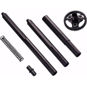 Steel 50t Slipper Clutch Spur Gear & Center Drive Shaft Set for Arrma 1/10 Senton Granite Bigrock Vorteks 3s Kraton Outcast 4s 1/8 Typhon 3s 550 Mega Series Upgrades Part Red