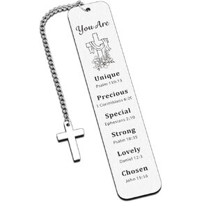 Christian Bookmark Gifts for Women - Baptism Gifts for Girls First Communion Gifts for Teenage Girls Kids Religious Bookmark for Women Faith Based Gifts, Bible Bookmarks for Women Catholic Gifts