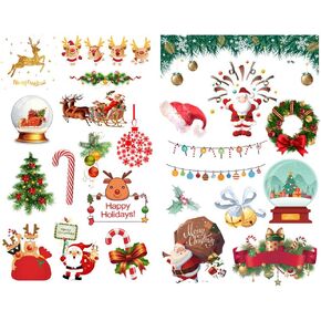 Seasonstorm Kawaii Merry Christmas Aesthetic Diary Travel Journal Paper Stickers Scrapbooking Stationery Sticker Flakes Art Supplies (PK567)