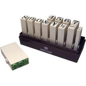 Sanby EN-S0 Endless Stamp Joint Type Number Set Mincho Tai 15 Pieces