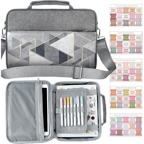 Bible Cover with 11.41 Long x 8.26 Wide x 2.40 High, Large Bible Cover Comes with a Gift of Bibble Pens, Bible Covers with Geometric Figures in Gray Colors, Bible Study Supplies,