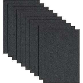 BENECREAT 10 Pcs Leather Stiffener Sheets, Black Bag Stiffener, 7.87x11.8 Inch Bonded Leather Sheet for Leather Bag Liner, Craft DIY