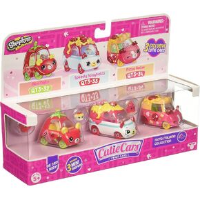 Shopkins Cutie Car S3 3 Pack-Asst 2 Childrens Toy