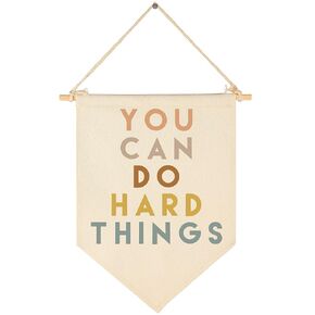 You Can Do Hard Things-Classroom Decor-Inclusive Classroom Decor-Welcome Gift-Teacher Gift-Canvas Hanging Pennant Flag Banner Wall Sign Decor Gift-Birthday Christmas Gift