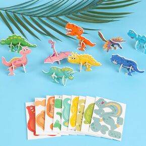 DERAYEE 3D Puzzles for Kids, 25 Pcs Paper Insect Cartoon Jigsaw Forest Theme Educational Toys for Boys Girls Birthday Party Gift Art Crafts (Insect)