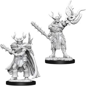 WizKids Pathfinder Deep Cuts Unpainted Miniatures: Wave 10: Male Half-Orc Druid