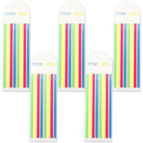 800Pcs Highlighter Stripe Long Page Markers Sticky Index Tabs Colorful Page Markers Sticky for Annotating Books, Office and School Study Supplies