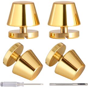 Notgia 8 Sets 11MM Brass Handbag Purse Feet Hardware Bag Making Supplies Rivets for Leather Studs and Spikes for Repair and Decorate Clothing Fabric Shoes Belt Pet Collar Leather Crafts (Silver)