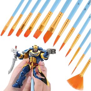 فرشاة طلاء 12 قطعة من Palksky للحصول على تفاصيل دقيقة، مجموعة فرش رسم صغيرة صغيرة لشخصيات الألعاب/التمثال/الحرف الفنية النموذجية (أزرق) in Kuwait