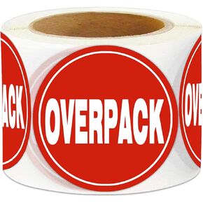 2 Inches Air Specialty Overpack Labels,Shipping Mailing Transportation Cartons Envelops Adhesive Labels,Packing Shipping Label,Overpack Stickers,500 Pcs.
