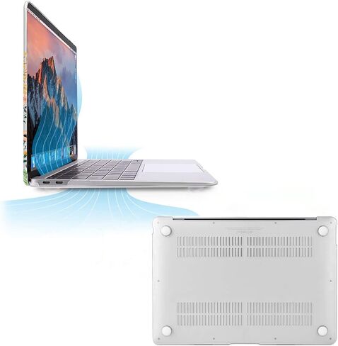 MOSISO Compatible with MacBook Air 13 inch Case 2022 2021 2020 2019 2018 A2337 M1 A2179 A1932, Plastic Wild Flowers Hard Case&Keyboard Cover&Screen Protector for MacBook Air 13.3 inch Case,Transparent in Saudi Arabia